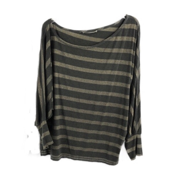 Ramy Brook Tops - Ramy Brook Asymmetrical Metallic Striped Top OS